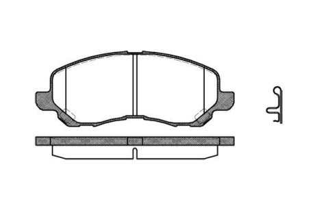 Колодки гальмівний диск. перед. (Remsa) Citroen C4 aircross 2.0 10-,Dodge Caliber 2.0 06- (P9043.12) WOKING P904312