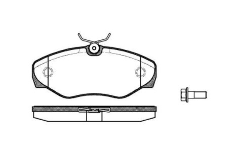 Колодки тормозные диск. перед. (Remsa) Nissan Primastar 1.9 01-,Nissan Primastar 1.9 02- (P9343.10) WOKING P934310