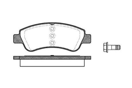 Колодки гальмівний диск. перед. (Remsa) Citroen C4 cactus 1.2 14-,Citroen C4 cactus 1.6 14- (P9403.20) WOKING P940320