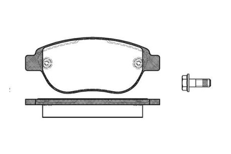 Колодки гальмівний диск. перед. (Remsa) PSA Berlingo Partner I / C4 I 206 207 307 / Doblo I Bosch ver. (P9413.00) WOKING P941300