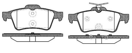 Колодки гальмівний диск. задн. (Remsa) Ford Focus III C-max II / PSA 508 / Renault Latitude (P9423.40) WOKING P942340