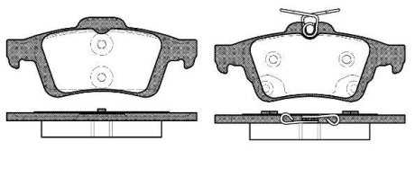 Колодки тормозные диск. задн. (Remsa) Ford C-max ii 1.0 10-,Ford C-max ii 1.6 10- (P9423.70) WOKING P942370