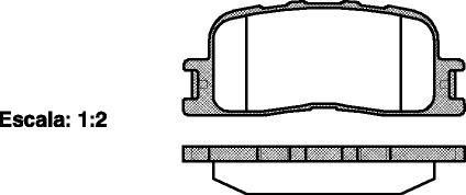 Колодки тормозные диск. задн. (Remsa) Toyota Camry (V30) (01-06) (P9543.00) WOKING P954300