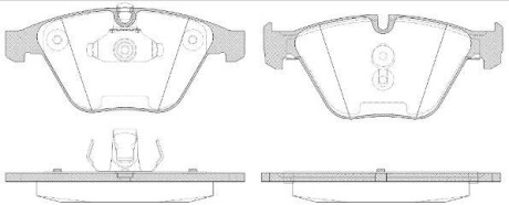 Гальмівні колодки пер. BMW 5(E60)/7(E65) 02-10 (ATE) (155,1x68,5x20,3) WOKING P9573.50