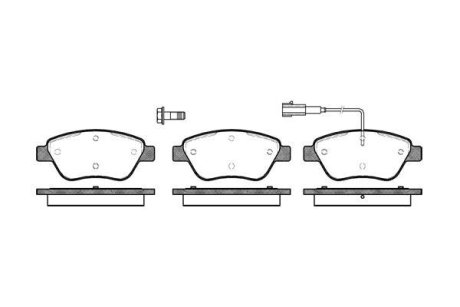 Колодки тормозные диск. перед. (Remsa) Citroen Nemo 1.4 08-,Citroen Nemo 1.4 09- (P9583.01) WOKING P958301