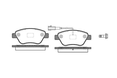 Колодки тормозные диск. перед. (Remsa) Citroen Nemo 1.4 08-,Citroen Nemo 1.4 09- (P9583.11) WOKING P958311