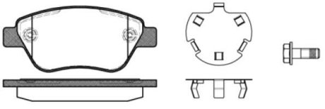 Колодки гальмівний диск. перед. (Remsa) Opel Corsa D / Fiat Doblo 01>10 (P9583.30) WOKING P958330