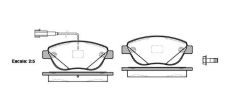 Колодки гальмівний диск. перед. (Remsa) Fiat Doblo Combo 10> (P9593.12) WOKING P959312