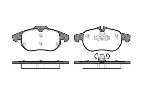 Колодки тормозные диск. перед. (Remsa) opel Vectra C (P9883.00) WOKING P988300