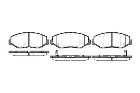 Колодки гальмівний диск. перед. (Remsa) Honda CR-V 01>07, 07> (P9993.00) WOKING P999300