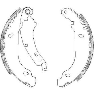 Колодки гальмівні. задн. (Remsa) Dacia Logan I (04-), Renault Clio II (Bosch ver, ABS-) (Z4074.00) WOKING Z407400