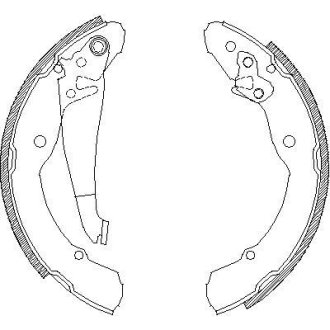 Колодки тормозные бараб. задн. (Remsa) Skoda Octavia I (99>), Octavia II (04>), Rapid (12>) (Z4082.00) WOKING Z408200