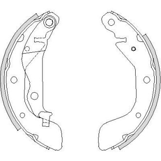 Колодки гальмівні. задн. (Remsa) Chevrolet Aveo T250 T300 (Z4208.00) WOKING Z420800