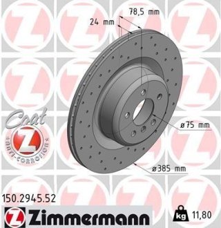 Диск тормозной Sport ZIMMERMANN 150.2945.52