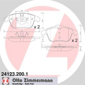 Колодки тормозные дисковые ZIMMERMANN 24123.200.1