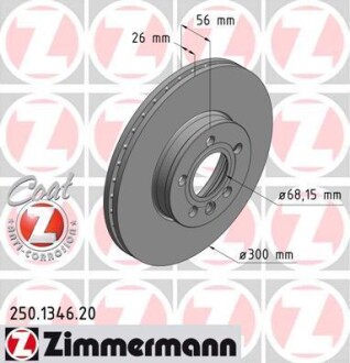 Диск гальмівний ZIMMERMANN 250.1346.20