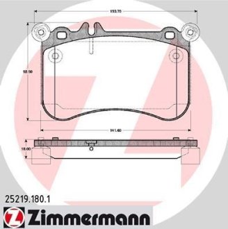 Колодки гальмівні дискові ZIMMERMANN 25219.180.1