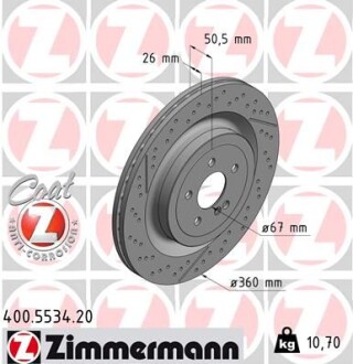 Диск тормозной ZIMMERMANN 400.5534.20