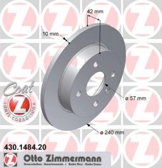 Диск тормозной ZIMMERMANN 430.1484.20