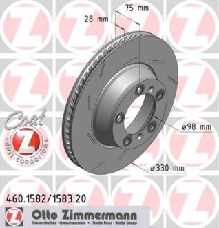 Диск тормозной ZIMMERMANN 460.1583.20