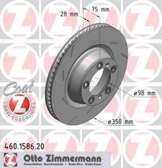 Диск тормозной ZIMMERMANN 460.1586.20