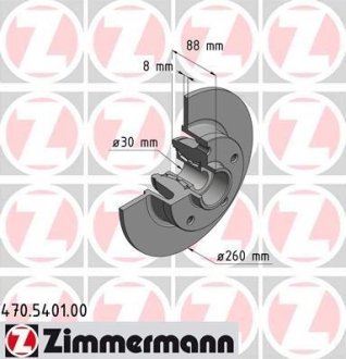 Диск тормозной ZIMMERMANN 470.5401.00